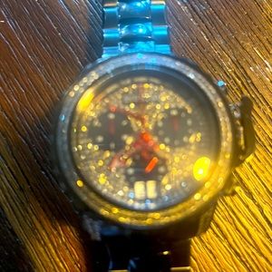 Black Invicta diamond watch